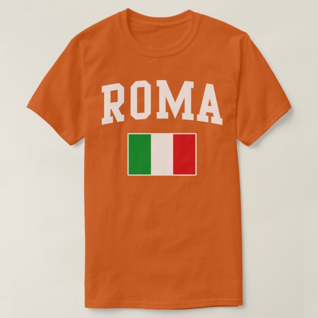 Roma Rome Italy Italian Italia Italiano Flag T-Shirt (Design Front)