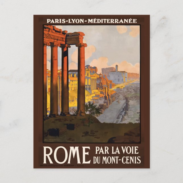 Roma, Rome, Old Ruins, Italy Travel Postcard (Front)