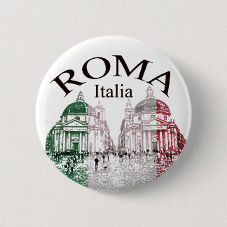 Roma Stamped 6 Cm Round Badge