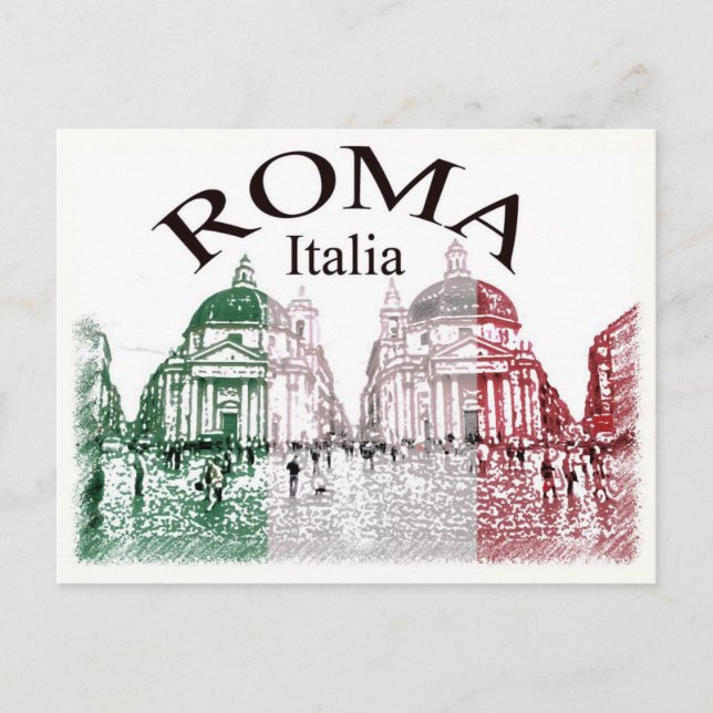 Roma Stamped Postcard (Front)