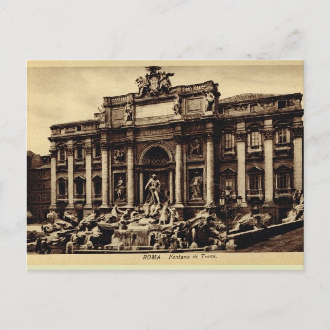 Roma  Trevi Fountain Postcard (Front)
