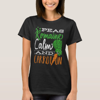 Romaine calm and carrot on - vegetable nutrition v T-Shirt