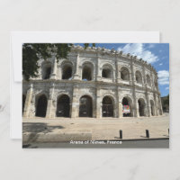 Roman Amphitheatre, Nimes, France on a