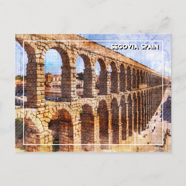 Roman Aqueduct, Segovia. Spain. Postcard (Front)