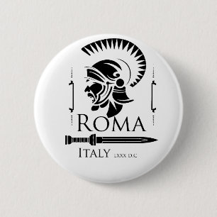 Roman Army - Legionary with Gladio 6 Cm Round Badge