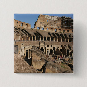 Roman Art. The Colosseum or Flavian 15 Cm Square Badge