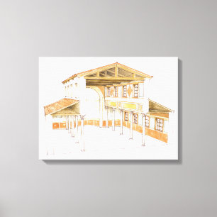 Roman basilica canvas print