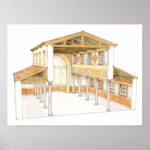 Roman basilica poster