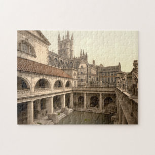 Roman Baths and Abbey, IV, Bath, England Jigsaw Puzzle