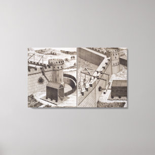 Roman Battering Rams, from the 'Encyclopedie des S Canvas Print