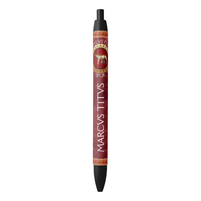 Roman Black Ink Pen (Front Vertical)