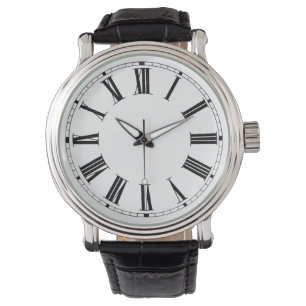Roman Black Wrist Watch