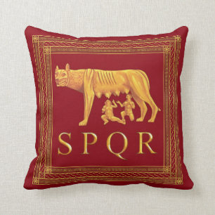 Roman Capitoline Wolf Throw Pillow