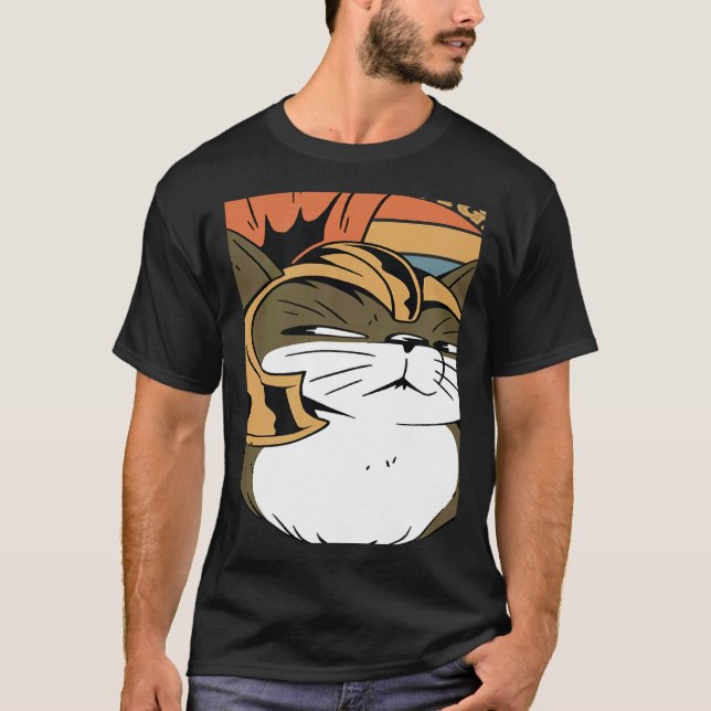 Roman Cat Soldier Helmet Costume A Galea Kitten Te T-Shirt (Front)