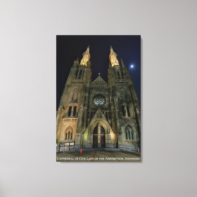 Roman Catholic Cathedral Church Architecture Canvas Print (Front)