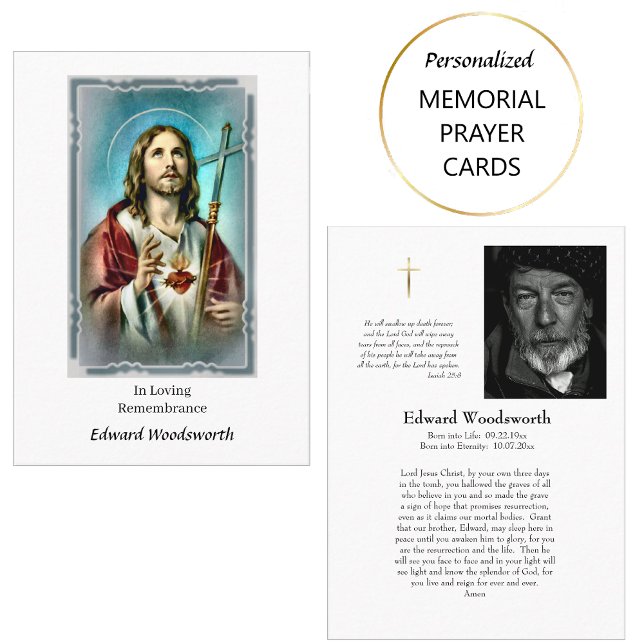 Roman Catholic Memorial Photo Prayer Card (Creator Uploaded)