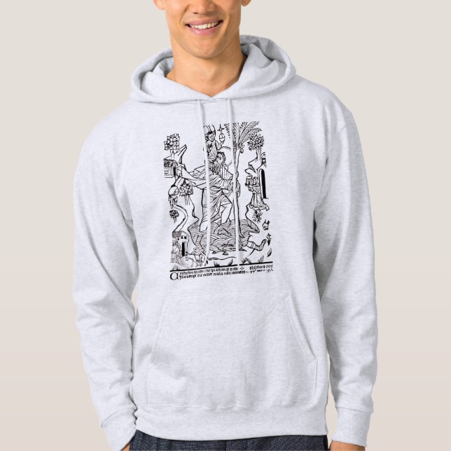 Roman Catholic Saint Christopher Devotional Art Hoodie (Front)