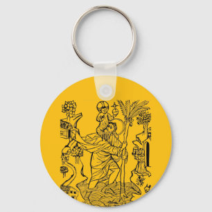 Roman Catholic Saint Christopher Key Ring