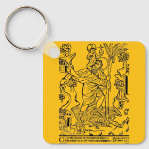 Roman Catholic Saint Christopher  Key Ring