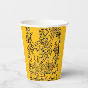 Roman Catholic Saint Christopher Paper Cups