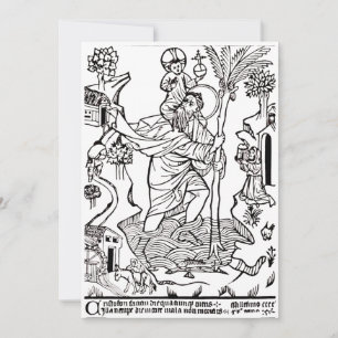 Roman Catholic Saint Christopher Thank You Card