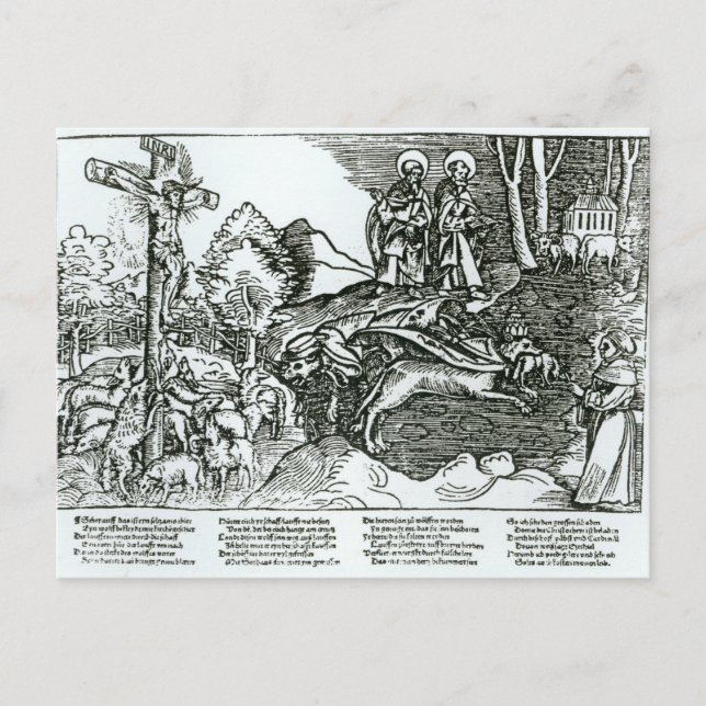 Roman Catholicism and Lutheranism Contrasted Postcard (Front)