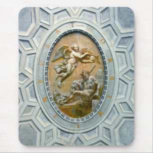 Roman Ceiling Latin Inscribed, Angel and God Mouse Pad