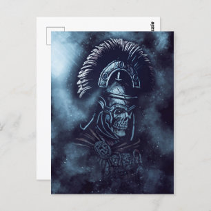 Roman Centurion Skull Mediaeval Gladiator Fantasy Postcard