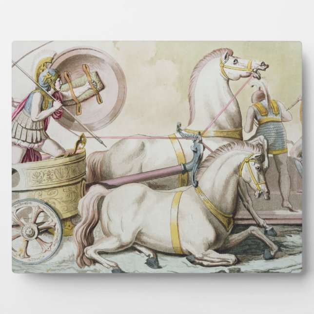 Roman Charioteers, from 'Costumi dei Romani', engr Plaque (Front)