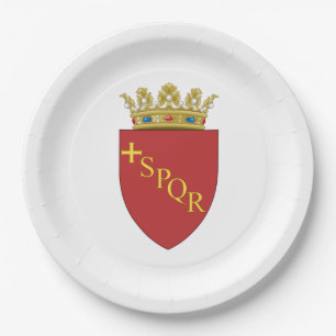 Roman Coat of Arms (SPQR) (Rome, Italy) Paper Plate