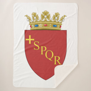 Roman Coat of Arms (SPQR) (Rome, Italy) Sherpa Blanket