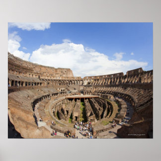 Roman Coliseum, fish eye view Poster