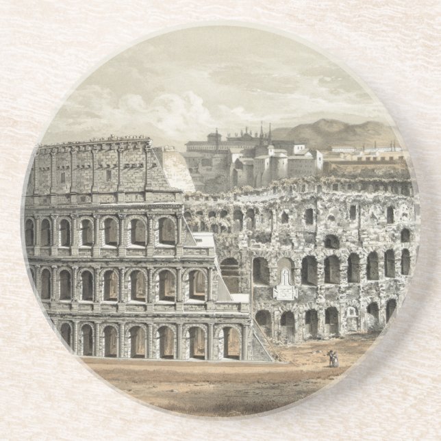 Roman Coliseum Vintage Art Coaster (Front)