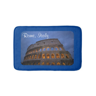 Roman Colosseum at Night Bath Mat