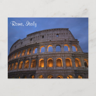 Roman Colosseum at Night Postcard