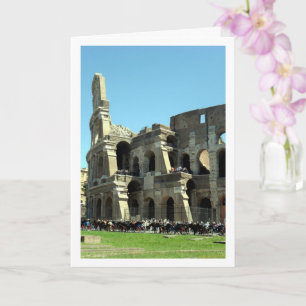 Roman Colosseum In Rome, Italy Card