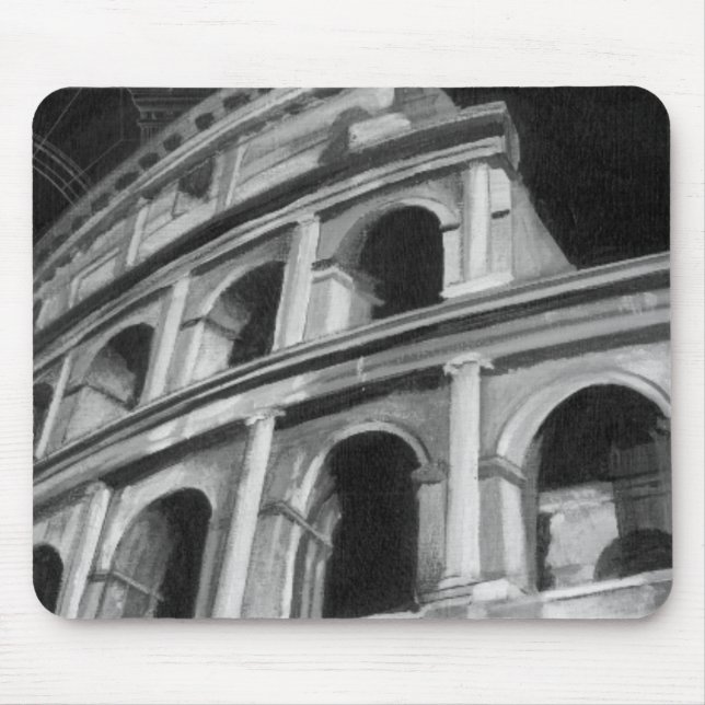 Roman Colosseum with Architectural Drawings Mouse Pad (Front)