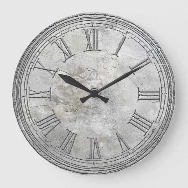 Roman concrete wall clock (Front)