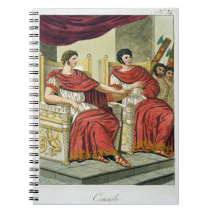 Roman Consuls, from 'L'Antica Roma', 1825 (colour Spiral Notebook
