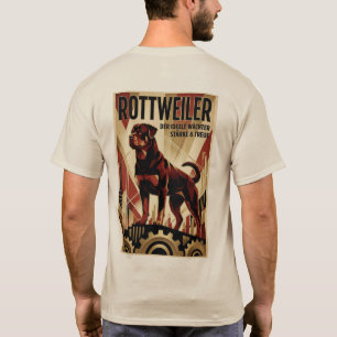 Roman Drover's Legacy: Vintage Art Deco Rottweiler T-Shirt
