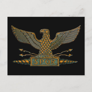 Roman Eagle Copper Finish Postcard