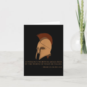 Roman Emperor Marcus Aurelius - Stoic Philosophy Q Card