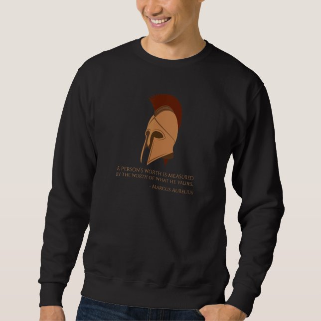 Roman Emperor Marcus Aurelius  Stoic Philosophy Qu Sweatshirt (Front)