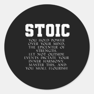 Roman Empire Book Quote Marcus Aurelius Stoic Tank Classic Round Sticker