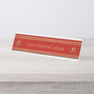 Roman Empire Style Desk Name Plate