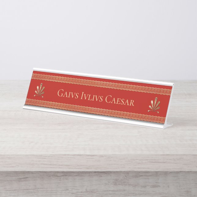 Roman Empire Style Desk Name Plate (Front)