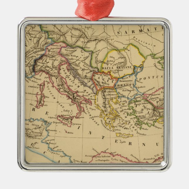 Roman Empire under Constantine and Trajan Metal Tree Decoration (Front)