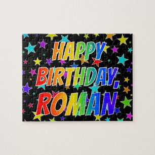 "ROMAN" First Name, Fun "HAPPY BIRTHDAY" Jigsaw Puzzle