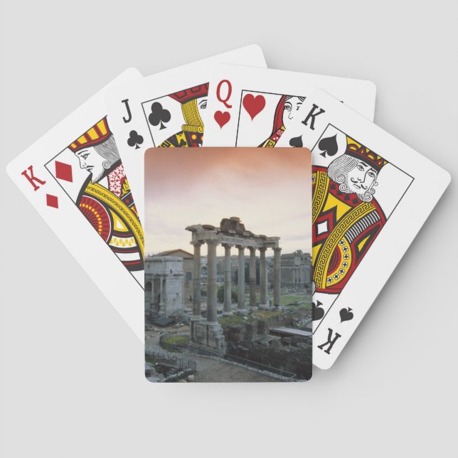 Roman Forum at dawn Playing Cards (Back)
