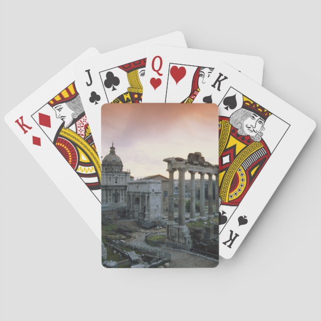 Roman Forum at dawn Playing Cards (Back)